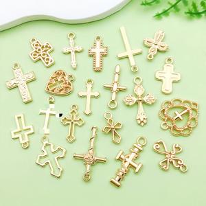 จี้รูปกางเขน โลหะผสมสังกะสี ดีไซน์แบบโปร่ง สำหรับทำเครื่องประดับ DIY ของขวัญสำหรับทุกเพศ จี้แฟชั่น - Product Image 3