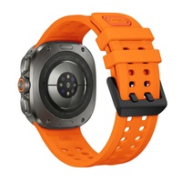 Bracelet de remplacement en acier inoxydable avec boucle Ocean pour Samsung Galaxy Watch Ultra2, bracelet de montre en silicone respirant