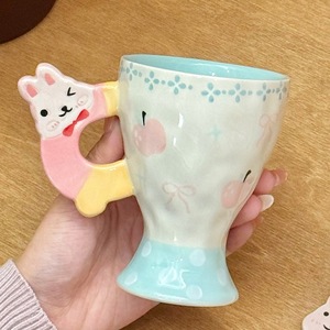 Tasse en céramique Lelyi avec poignée animale mignonne, motif fraise cœur de fille, passe au lave-vaisselle, tasse à café pour la maison, cadeau d'anniversaire pour <span class=keywords><strong>meilleure</strong></span> <span class=keywords><strong>amie</strong></span> - Product Image 5
