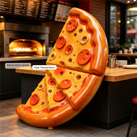 Sculpture hyper réaliste en FRP de hamburger et pizza, modèle alimentaire géant de simulation pour vitrine de restaurant, centre commercial, décoration commerciale
