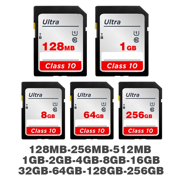 การ์ด SD ดั้งเดิม128MB 256MB 512MB 1GB 2GB การ์ดหน่วยความจำ SD การ์ดหน่วยความจำแฟลชดิจิตอลที่ปลอดภัย