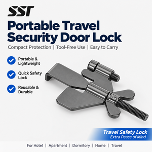 Home Security Aluminum Alloy European Style <b>Door</b> <b>Lock</b> <b>for</b> Bathroom <b>Bedroom</b>-Portable Travel Lockdown Easy Installation Privacy - Product Image 1