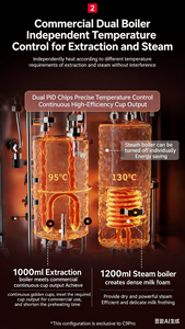 Cafetera Espresso C9Pro Pioneer de Acero Inoxidable, Cabezal de Preparación de Cobre Puro E61, Cafetera Espresso Semiautomática de Presión Variable - Product Image 4