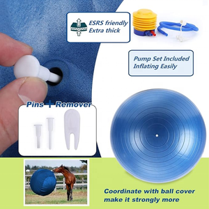 Pelota de juego de caballos de PVC redonda de 95cm, juguete de pastoreo inflable suave no explosivo, Extra resistente para mascotas <span class=keywords><strong>y</strong></span> caballos, productos para caballos - Product Image 4