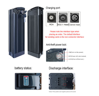 Batterie au lithium rechargeable pour vélo électrique (style Silverfish) TL-EB-T48 Vélos électriques 36V / 48V 15Ah Décharge à débit moyen