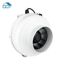 Ventilateur de gaine à flux mixte DCFAIR 6 pouces en plastique, petit volume, léger, AC 220-240V, silencieux 40-45dB, blanc, ventilateur d'extraction