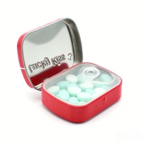 Offre Spéciale – Boîte en Fer Blanc Carrée 16g de Haute Qualité avec Logo Personnalisé, Durable, pour Mini Bonbons à la Menthe, avec Couvercle Intérieur en Plastique