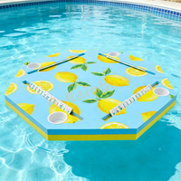 Tapis de Mahjong Flottant Pliable de Luxe Style Américain en EVA Résistant aux Déchirures Personnalisable pour Divertissement en Piscine