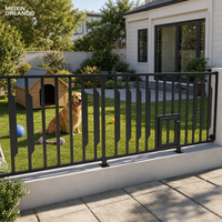 Panneaux de clôture horizontaux en aluminium MEXIN, modernes, à lattes, pour la protection de la vie privée, taille personnalisée, revêtement noir en poudre, résistants à la rouille, pour balcon, escalier, extérieur