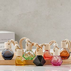 Factory Clear Glass Aroma Bottles with Gradient Color Car Hanging Pendant Refillable Empty <b>Perfume</b> Split <b>Containers</b> Low Order - Product Image 1