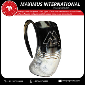 Chope à bière en corne de Viking de qualité supérieure, tasse médiévale, verre à café rustique pour café, thé, bière, bar à domicile, cadeau - Product Image 4