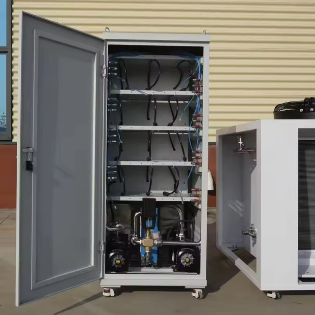 High Power 70KW Liquid Cooling Rack 12 Machines CE Certified High Density Servers Computer Case Fluid Bearing Copper Aluminum