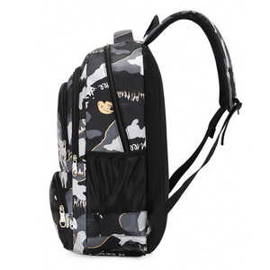 Printed Graffiti Cartoon Student <b>Backpack</b> <b>Large</b> <b>Capacity</b> Commuter <b>Backpack</b> Men's Casual Travel <b>Backpack</b> - Product Image 3
