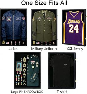 Vitrina de exhibición de camisetas auténticas con marco negro de FSC Uniform Storage Memorial <span class=keywords><strong>Artworld</strong></span> Displays - Product Image 4