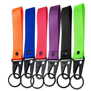 Chickbill Multifunctional Motorcycle Logo Printing Keychain Customizable Polyester Woven Promotional Keychains Carabiners