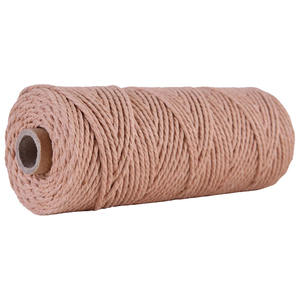 2026 NUEVO KJ <span class=keywords><strong>2mm</strong></span> Cordón de macramé de algodón natural Trenzado 100% <span class=keywords><strong>Hilo</strong></span> recubierto para zapatos y bolsos Disponible en dos colores - Product Image 3