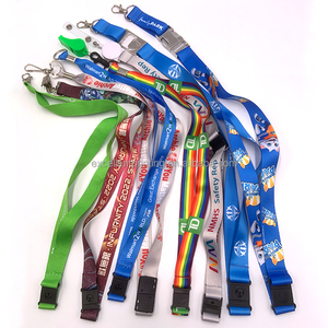 ラヤードキーチェーンネックツール無料サンプルポリエステルストラップ印刷昇華カスタム革ストラップ金属フック付き - Product Image 4