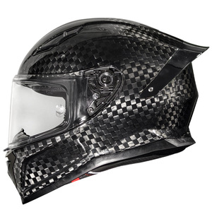 Casque intégral en fibre de carbone haute résistance, pour la course moto et la conduite sur route, protection moto HF-012 en fibre de carbone - Product Image 3
