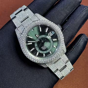 Orologio Sportivo di Lusso di Alta Qualità con Diamanti per Uomo e <span class=keywords><strong>Donna</strong></span>, Orologio Hip Hop di Design, Automatico Meccanico con Moissanite VVS Colore D - Product Image 1