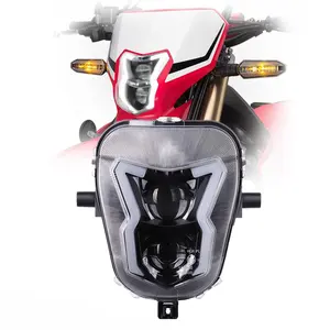 Morsun For Honda CRF450L CRF450XR Emark LED Headlight Supermoto dirt bike for 2019-2020 Honda CRF450 White DRL