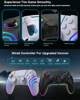 Control Inalámbrico para Juegos Compatible con P5 y Switch, con Altavoz Integrado, Conector para Auriculares, Sensor Hall, Iluminación RGB y Motor de Vibración