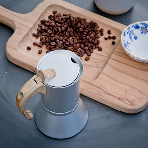 3/6 tazas Nordic <span class=keywords><strong>Metal</strong></span> Espresso Maker Pot 100% Aluminio Italiano y Cubano Mocha <span class=keywords><strong>Cafetera</strong></span> - Product Image 5