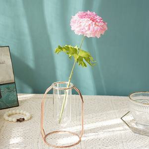 الجملة واحد الجذعية ديكور المنزل القطيفة الحرير الزهور الاصطناعية أقحوان في السائبة - Product Image 5