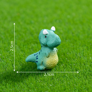 Figurines de dinosaures miniatures mignonnes, mini-statues, jouets, décorations de voiture, cadeaux d'anniversaire Kawaii, décorations de gâteaux, artisanat - Product Image 6