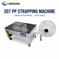 Machine à cerclage semi-automatique 207 pour table basse, machine d'emballage de cartons en PP, double moteur, cycle de 3 secondes