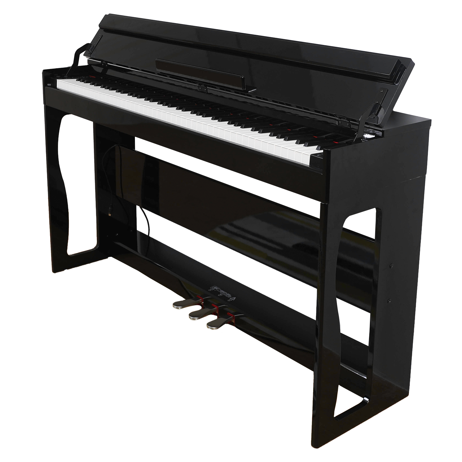 lacquered finish Black