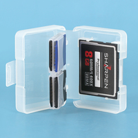 SUNSHING - Estuche Protector Transparente para Tarjetas SD, Estuche de Plástico para Tarjetas Micro SD, Soporte para Tarjetas de Memoria para 8 Tarjetas SD, SDXC, SDHC, TF, CF, Estuche Compacto