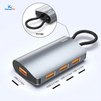 Hub USB 3.2 Gen 10 Gbps Type-C 4 ports, adaptateur USB 1 vers 4 pour ordinateur portable, PC et Mac, transfert de données rapide et charge, compact