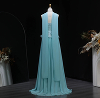 Robe de soirée élégante Lsz274 coupe trapèze avec écharpe, décolleté cœur, perles et fleurs 3D, robes de cérémonie pour femmes Jancember