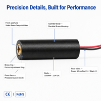 Nouveau module laser XPL 100mW 405nm pour imprimante 3D, diode laser de polymérisation de résine SLA 3.0V, haute précision, professionnel, CE RoHS, vente en gros