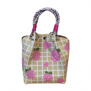 Sac fourre-tout unisexe tricoté en polyester, à fermoir magnétique, grande capacité, portable, modèle hiver populaire, carré moyen, pour le déjeuner, idéal pour l'export. - Product Image 2