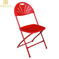 Chaises pliantes en résine blanches à dossier rond pour événements, style Wimbledon, idéales pour mariages
