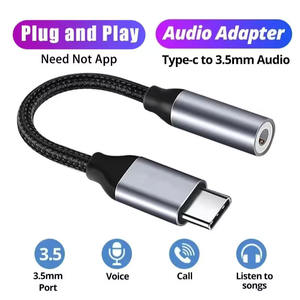 Adaptador de conector de auriculares hembra <span class=keywords><strong>USB</strong></span> C a 3,5mm, convertidor de Cable multifunción, adaptador de Audio tipo C - Product Image 2