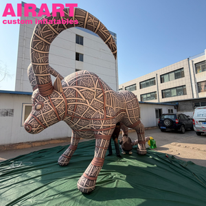 Taureau gonflable de 3 m de haut, animal sauvage gonflable réaliste, modèle de taureau de corrida gonflable sur mesure - Product Image 6