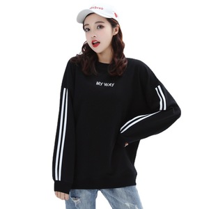 Sudadera Personalizada para Mujer, Prenda de Punto de Manga Larga con Rayas y Estampado My Way, Ropa Casual - Product Image 4