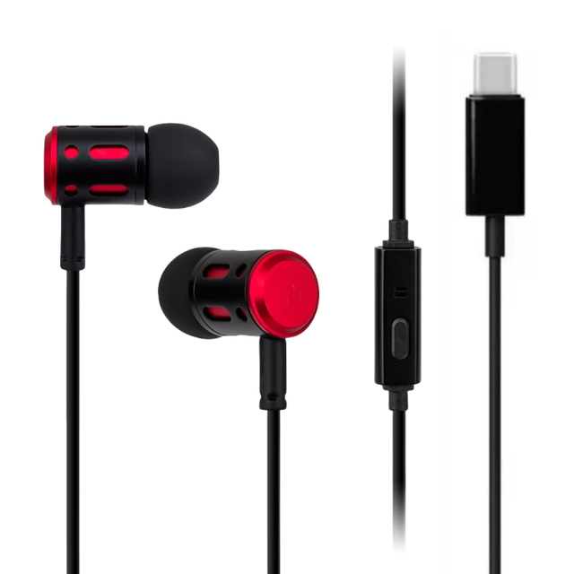 Type-c In-ear with Microphone Copper Speaker Handsfree Deep Bass Wired Metal Earbuds