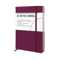 Carnet à couverture rigide en cuir A5 ponctué Yonghao 2026, couleur baie, 180 pages, reliure cousue, logo personnalisé, 120 g/m², haute qualité, promotionnel, Chine