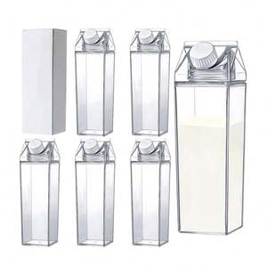 Botellas de Plástico Rojas Multifuncionales de Alta Calidad para Bebidas al Aire Libre, con Escala, Aptas para Lavavajillas, para Fiestas, de 500ML-1900ML - Product Image 6