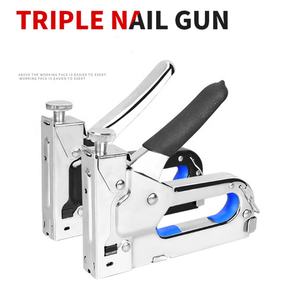 Ensemble <span class=keywords><strong>de</strong></span> pistolets à clous manuels Offre Spéciale 3 en 1 pour bricolage à la maison U/T/porte avec clous en acier et extracteur d'ongles <span class=keywords><strong>de</strong></span> qualité industrielle - Product Image 3