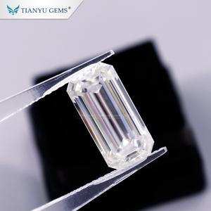 Moissanita de corte esmeralda larga, 5*10mm, tratamiento térmico suelto de piedras preciosas, moissanita - Product Image 6