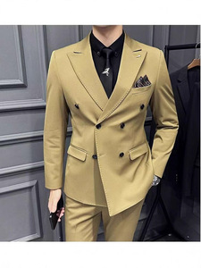 Nuovo Completo da Uomo <span class=keywords><strong>Doppiopetto</strong></span> con Perline, Abbigliamento Formale di Lusso Leggero per Affari e Matrimoni - Product Image 3