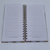 Carnet à spirale personnalisé avec couverture rigide, impression artistique florale, texte doré, pages intérieures brillantes et laminées, OEM, vente en gros