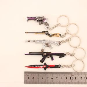 <span class=keywords><strong>Precio</strong></span> de suministro de fábrica Miniatura Aleación de zinc Metal 9cm <span class=keywords><strong>Valorant</strong></span> Llaveros Juego Productos Colgante - Product Image 5