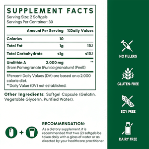 Rosebest Integratore Vegano Naturale di Urolitina A 2000mg in Capsule Softgel ad Alto Assorbimento per Vitalità Cellulare e Anti-invecchiamento - Product Image 6