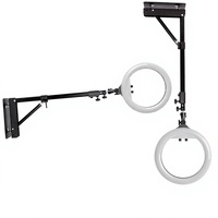 LiveStudioMaker Lampu Cincin Cermin Berkualitas Tinggi 22 Inci dengan Tripod, Remote Kontrol Nirkabel, 3 Penyangga Ponsel, dan Dudukan Dinding Portabel