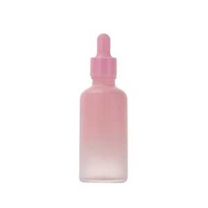 Flacone contagocce di vetro <span class=keywords><strong>rosa</strong></span> di lusso personalizzato per cosmetici fondo spesso vuoto essenza di dimensioni 10ml 15ml 20ml 30ml 50ml 100ml - Product Image 2